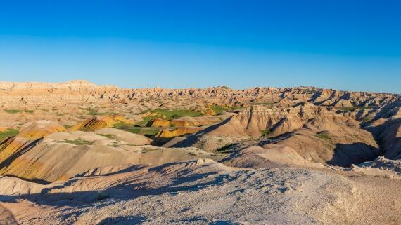 Karua kalliomaisemaa Badlands-luonnonpuistossa.