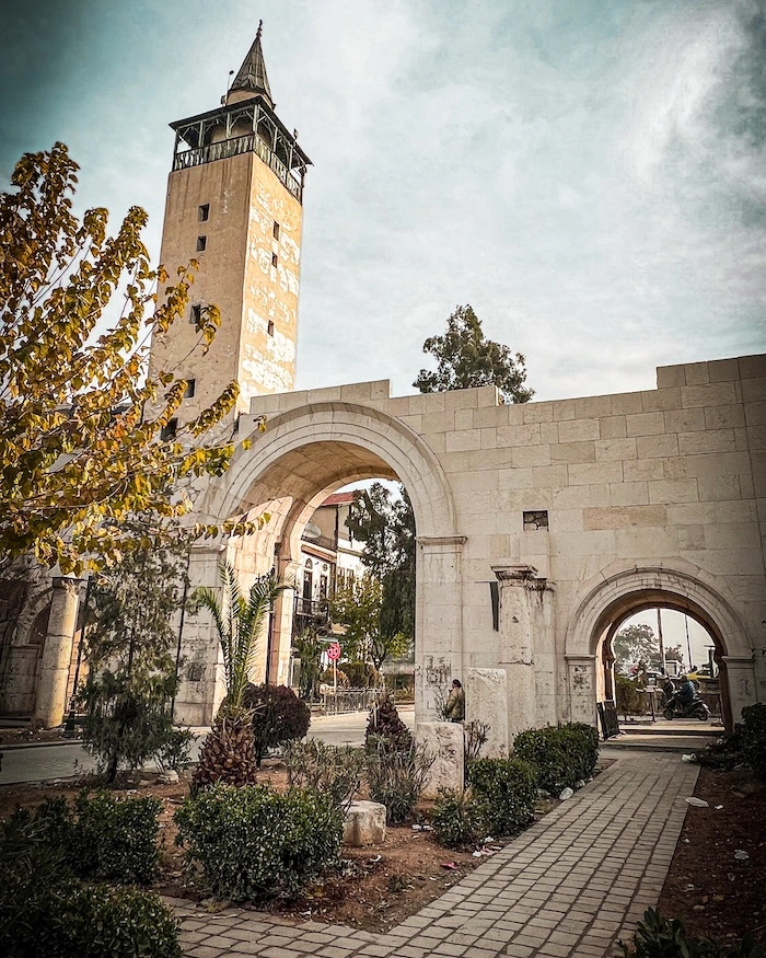 Rooman valtakunnan aikainen portti Damaskoksessa, Syyriassa.