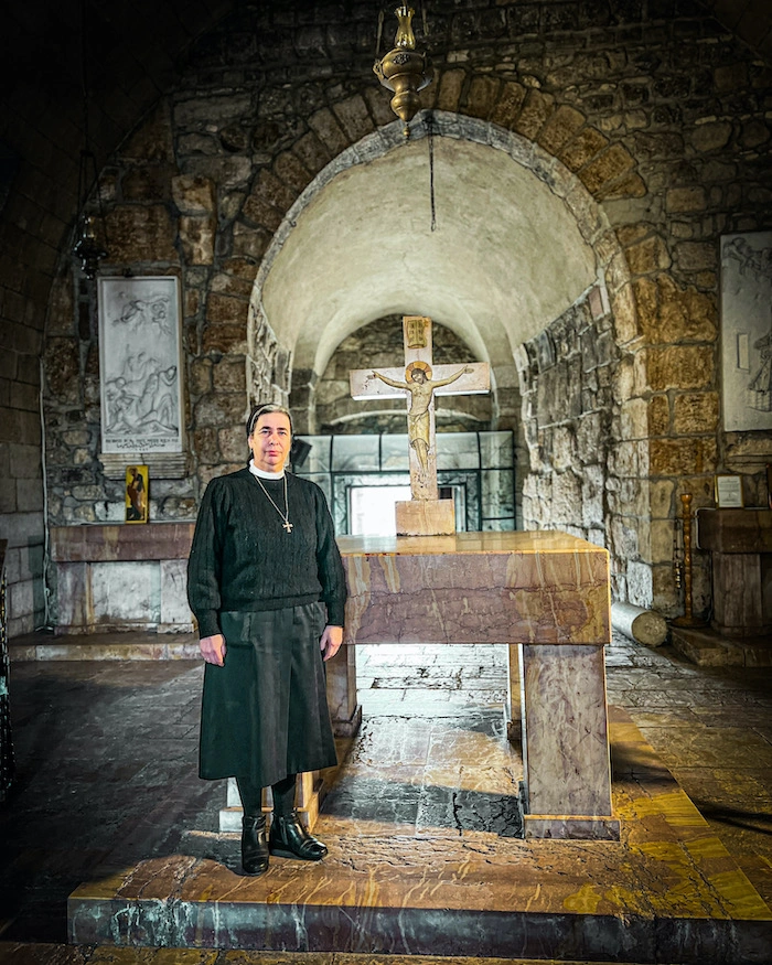 Nunna Saint Paulin kappelissa Damaskoksessa.