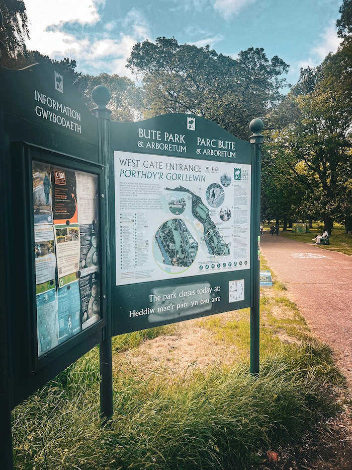 Bute Parkin kyltti Cardiffissa, Walesissä